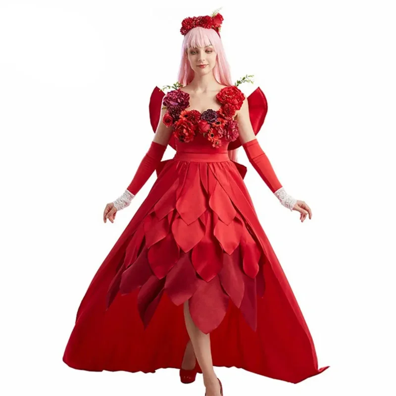 Ryuu do Sobakasu No Hime/Belle Red Dress Cosplay kostým Halloween Fancy Dress Vianočné karnevalové párty