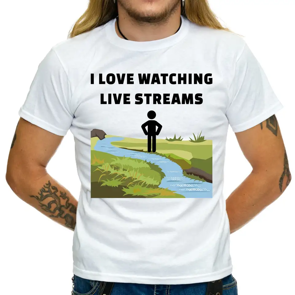 Rád sledujem živé streamy vtipné tričko Punk Streamer Punny Stupid College 702T TS219