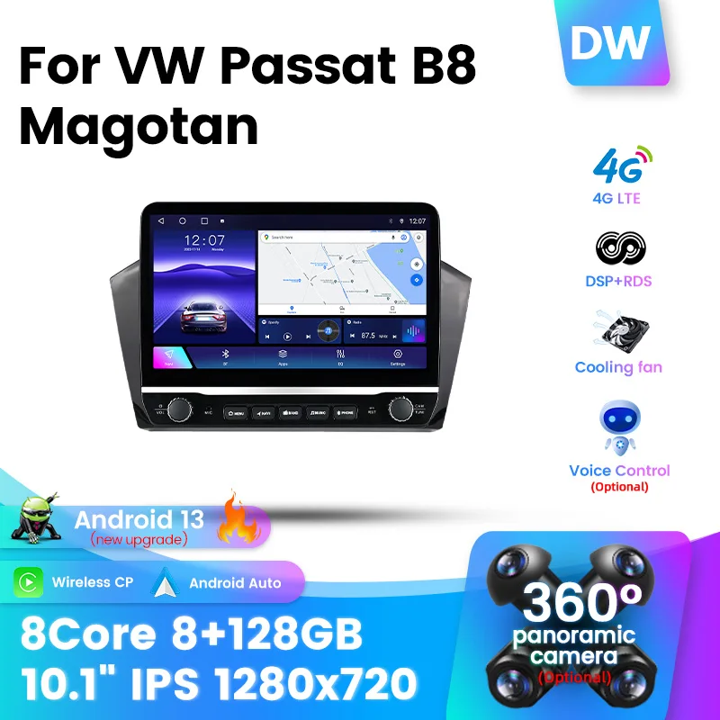 Rádio Auto auto pre Android OS pre Volkswagen VW Passat B8 Magotan Automotive Multimedia Player GPS Navigation CAR-Play DSP Head Unit DSP