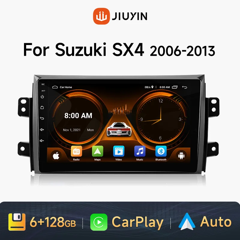 Rádio Jiuyin Android Car pre Suzuki SX4 2006 - 2014 pre Fiat Sedici 189 2005 - 2014 Multimedia Player Navigation 2 DIN CarPlay