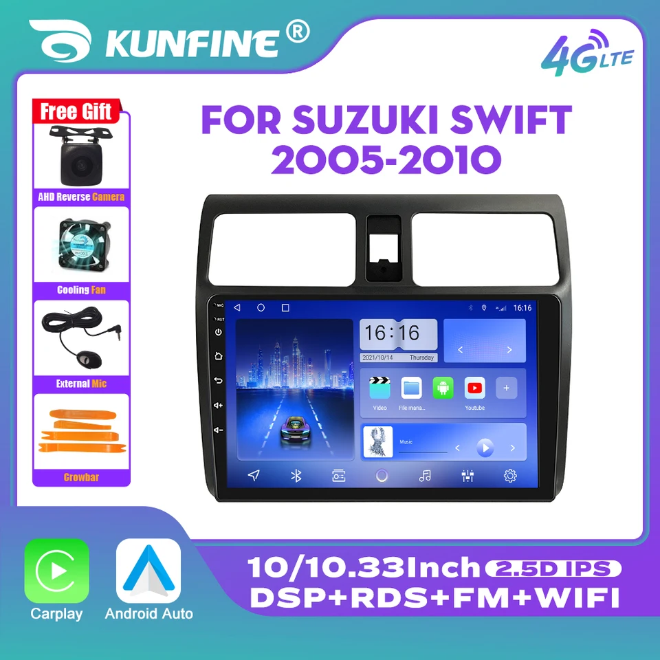 Rádio pre Android Car pre Suzuki Swift 2005-2010 2DIN Multimedia Video Player GPS navigácia Stereo Audio Head Unit CarPlay 4G WiFi