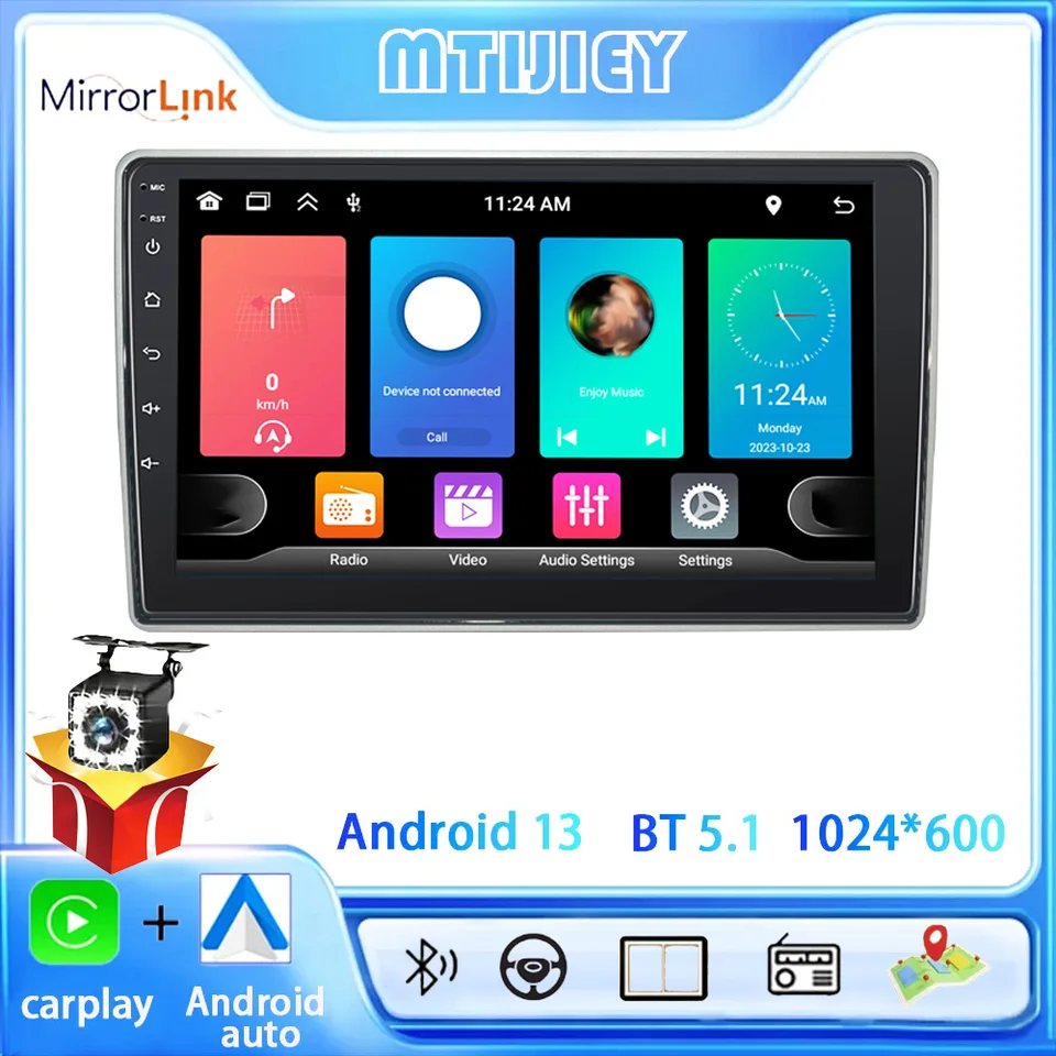 Rádio pre Android za roky 2004-2006 Hyundai Getz Car Stereo Multimedia Player CarPlay Auto GPS WiFi BT EQ FM 2 DIN Stereo prijímač