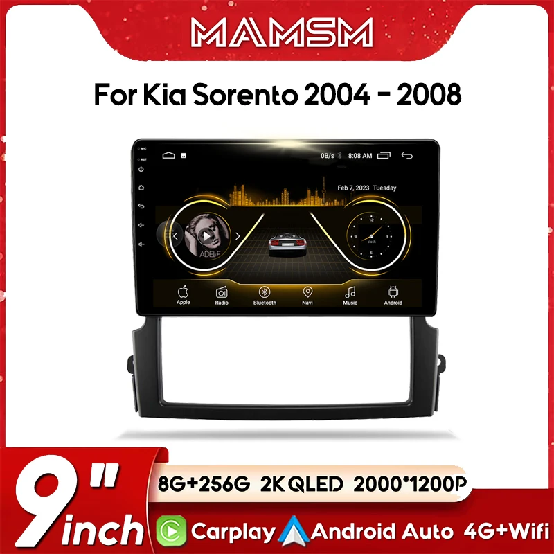 Rádio pre autá pre Kia Sorento 2004-2008 Android 13 multimediálny video prehrávač CarPlay Auto GPS Stereo 8Core 4G WiFi Intelligent Systems