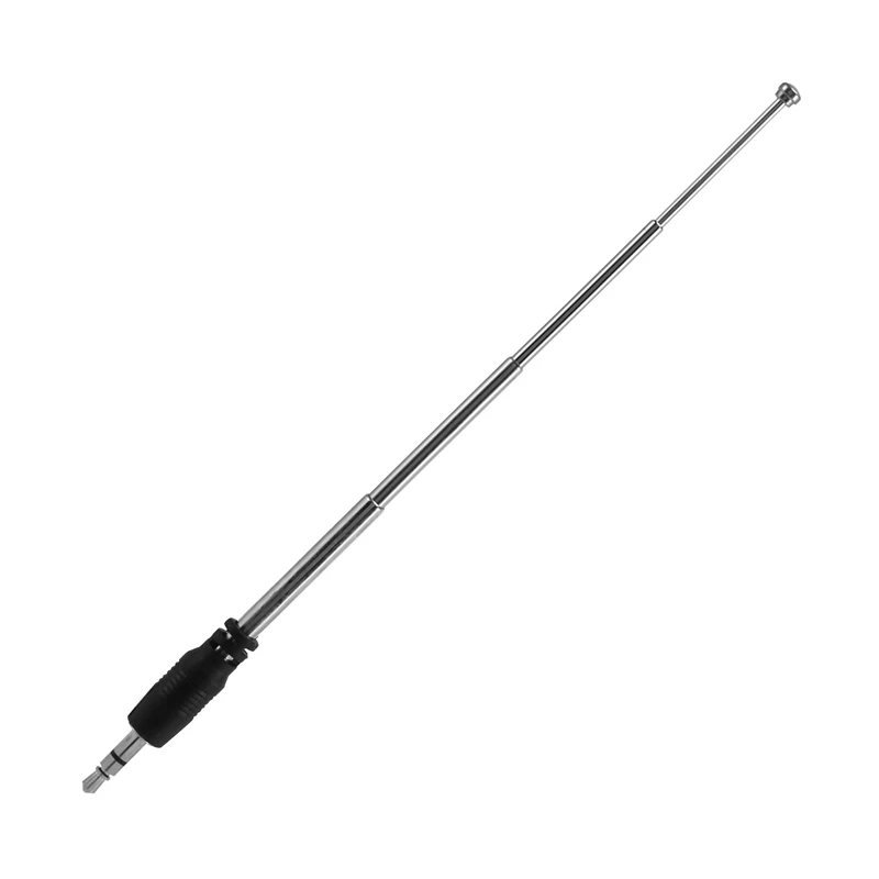 Rádiová anténa 3,5 mm 4 sekcie Teleskopické FM anténne rádio pre mobilný mobilný telefón MP3 MP3 Zvukové vybavenie