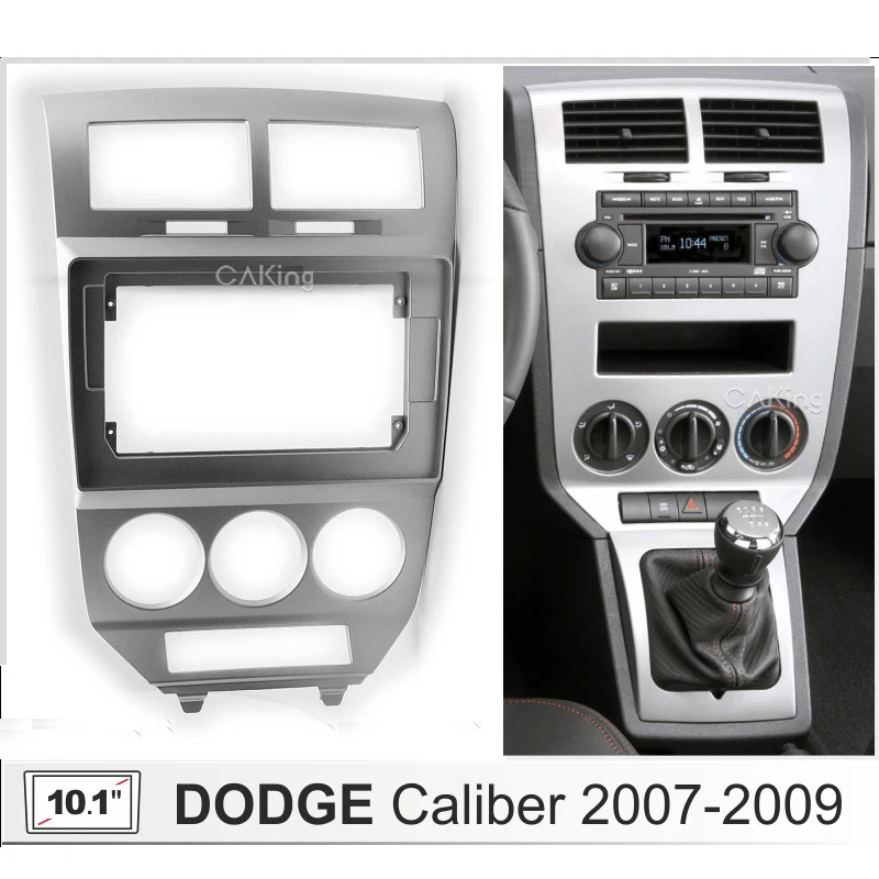 Rádiový panel s kalibrom Dodge Caliber 2006-2010 Dash Kit na inštaláciu kalibru 7/10,1 palca
