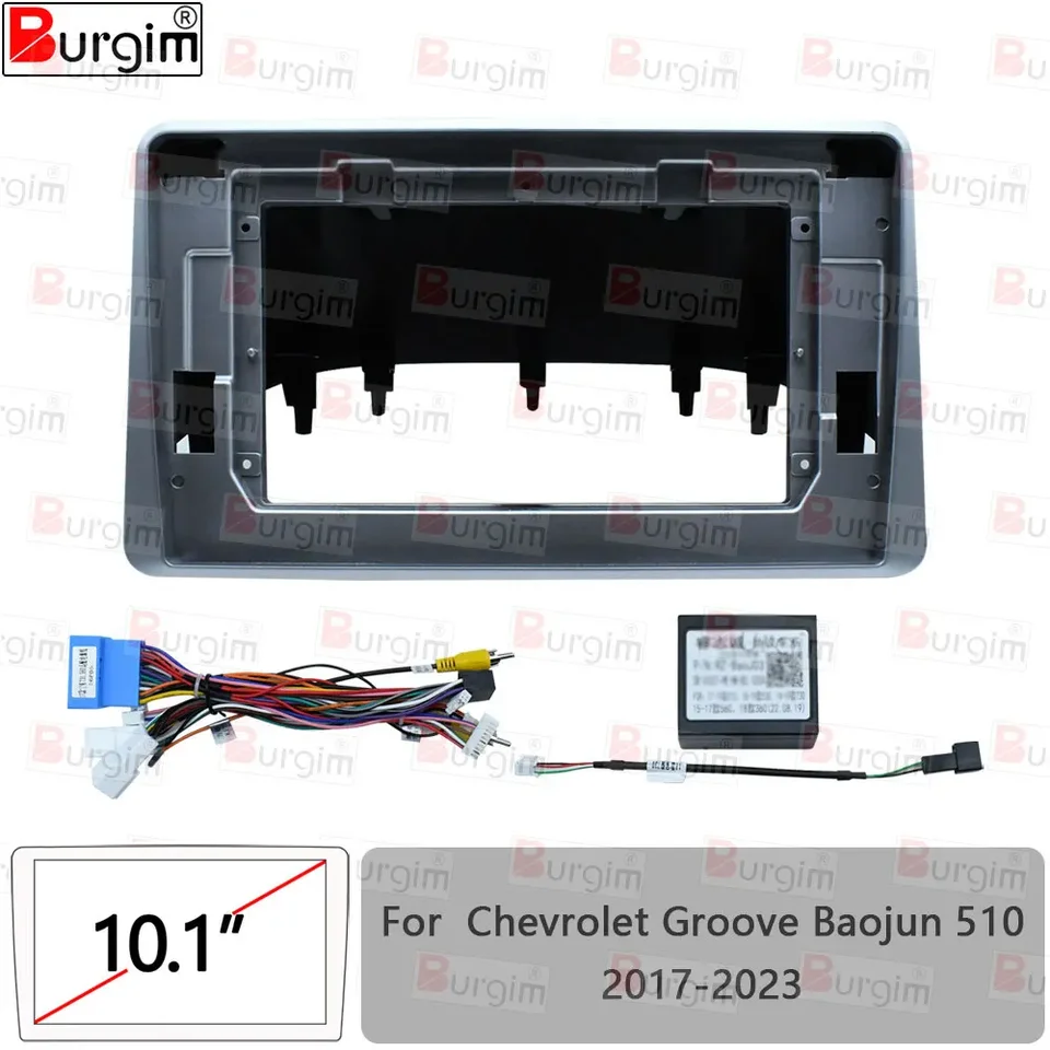 Rádiový rádiový fascia pre Chevrolet Groove Baojun 510 2017-2013 10-palcový stereofónny panel káblového zväzku napájací kábel Canbus Decoder