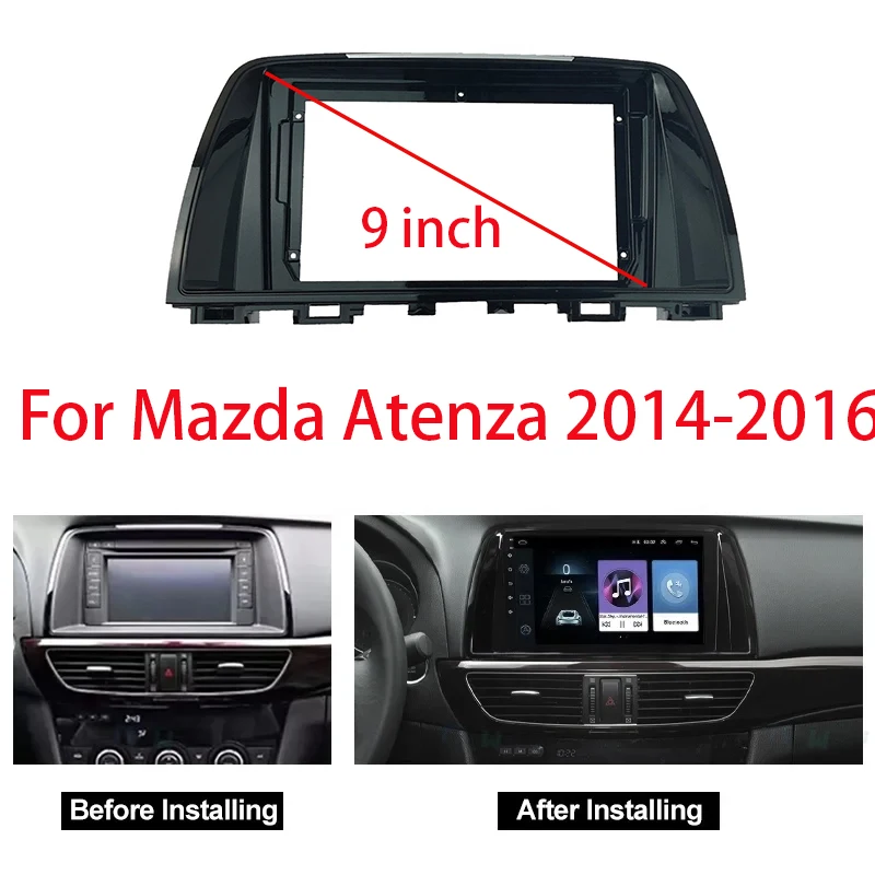Rádiový rámec Rádiu Fascia pre Mazda Atenza 2014-2016 GPS DVD Player Inštalácia panelového panela Dash Mount Kit