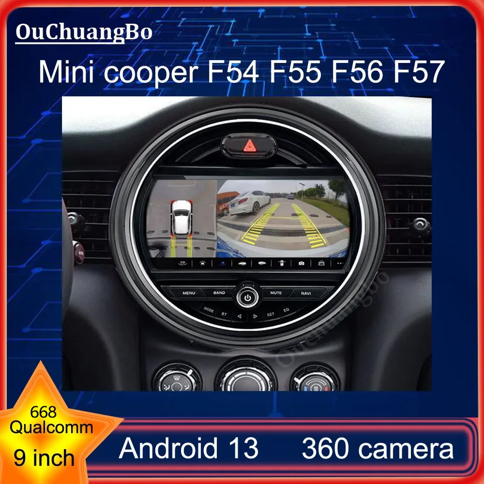 Rádiový zapisovač OuchUangbo pre 9 palcov Mini Cooper F54 F55 F56 F57 NBT EVO 2014-2020 Android 13 Stereo Multimedia GPS navigácia