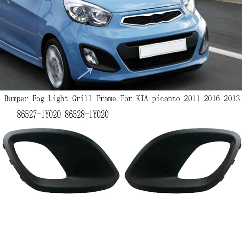 Rám na prednú hmlovú hmlovú plošnú hmlu Fog Light Grill Rám pre Kia Picanto 2011-2016 2013 86527-1Y020 86528-1Y020