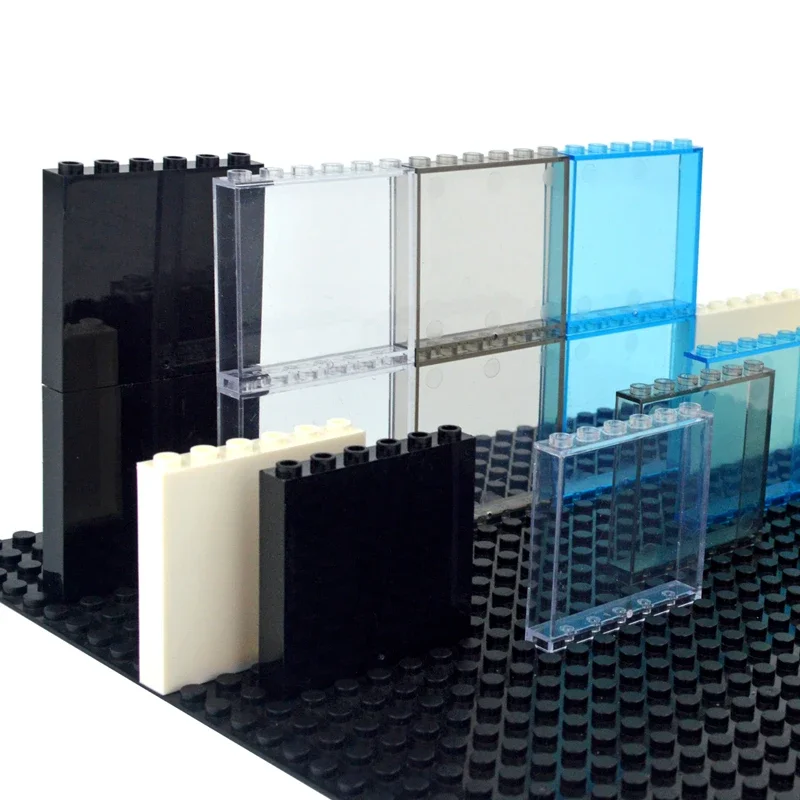 Rám okna 1x6x5 1x4x4 sklo priehľadné panelové domy Window Wall Rail postava Vojenské diely kompatibilné 59350 59349 blokov