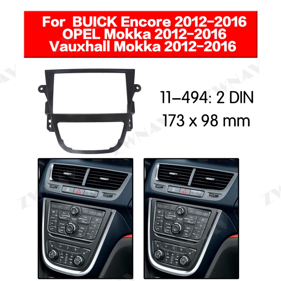 Rámec multimediálnych hráčov pre rok 2012 2013-2016 Opel Mokka 2 DIN Audio Panel Inštalácia DASH DASH Frame Adaptér DVD Fascia