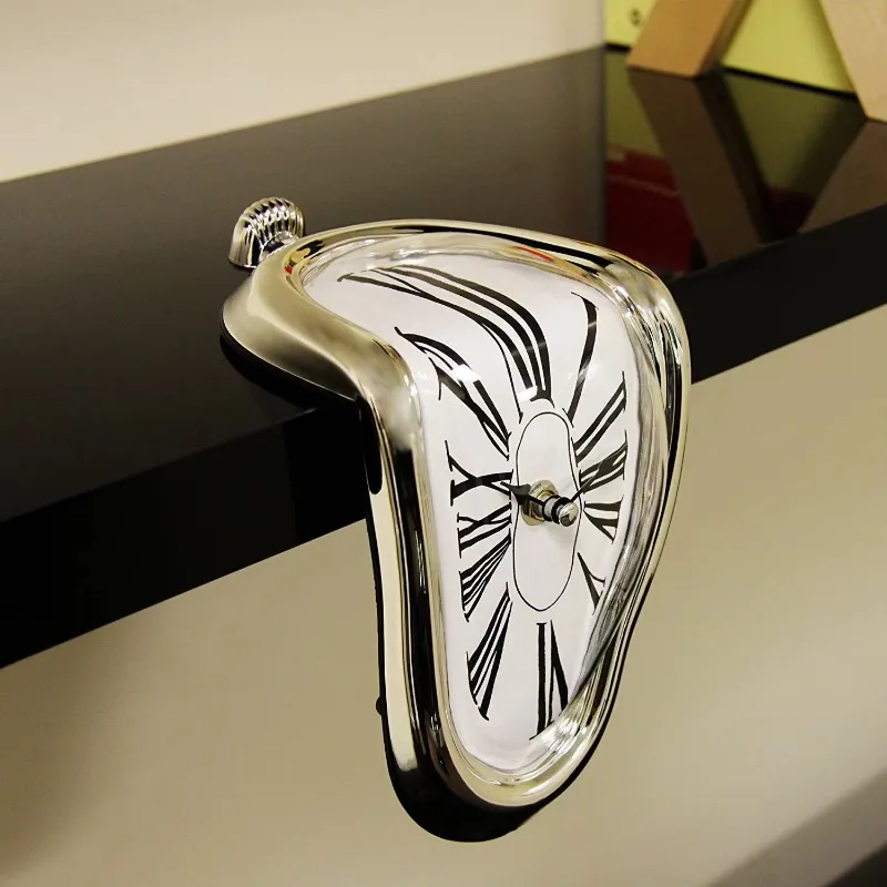 Rímske zlaté topiace hodiny salvador dali inšpirované roztavené nástenné hodiny kreatívne domáca kancelária dekora