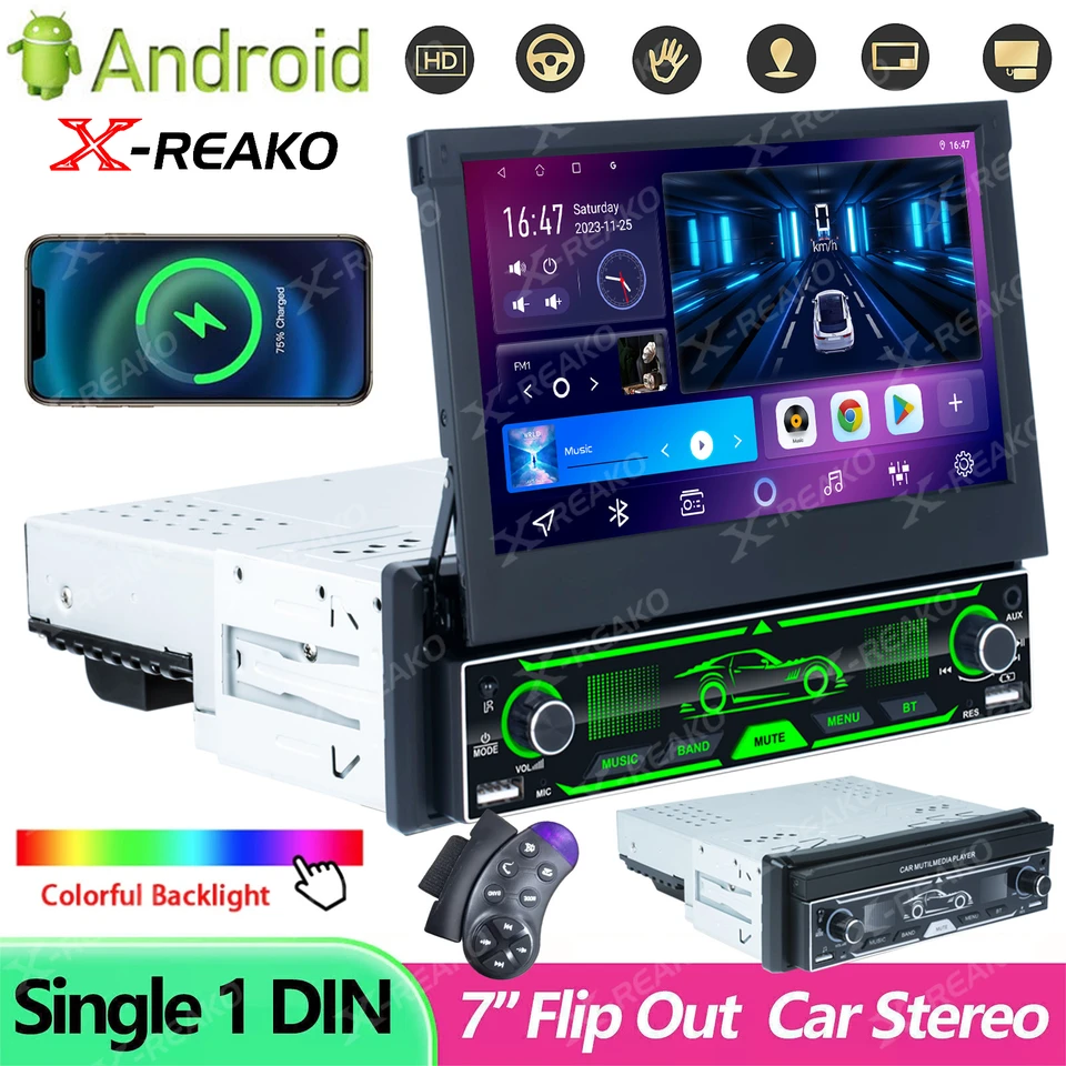 Röntgenový rádio X-reako 1Din Android Car Radio 2+64G CarPlay GPS zatiahnuteľný multimediálny hudobný prehrávač BT GPS CarPlay WiFi SWC Mirror Link DSP DSP