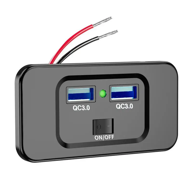 Rýchla dvojitá nabíjačka USB pre adaptér karavanového karavanového karavanu