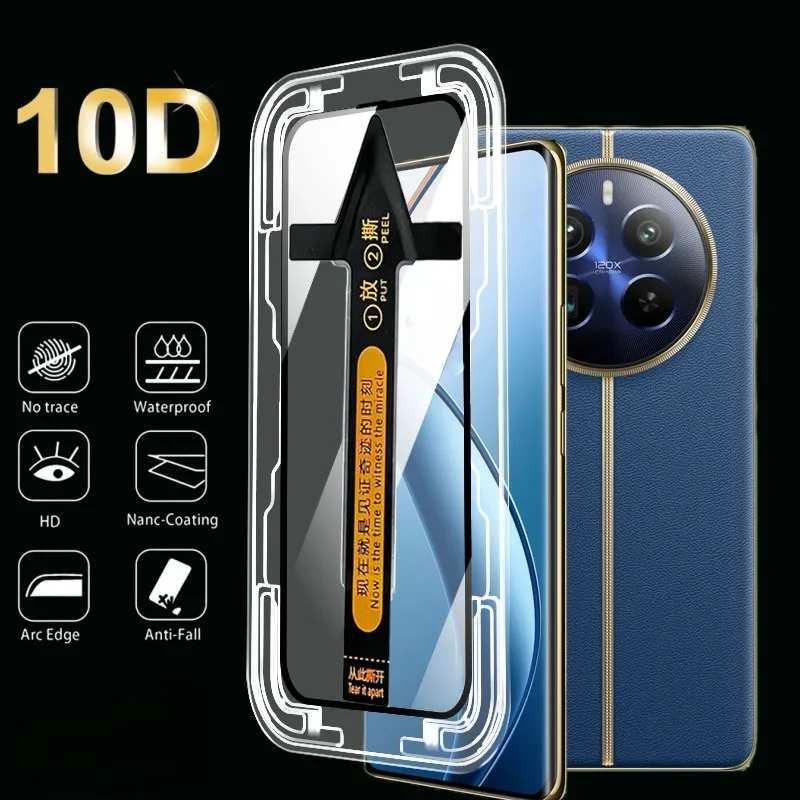 Rýchla inštalácia Temperované sklo pre Realme 13 Pro 12 11 10 Pro Plus + 12Pro + Ochranné ochranné sklo