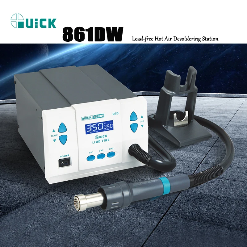 Rýchle 861 dw 1 000 W Straight Wind Smart bez olovo Presná konštantná teplota Automatický spánok Hot Air Gun