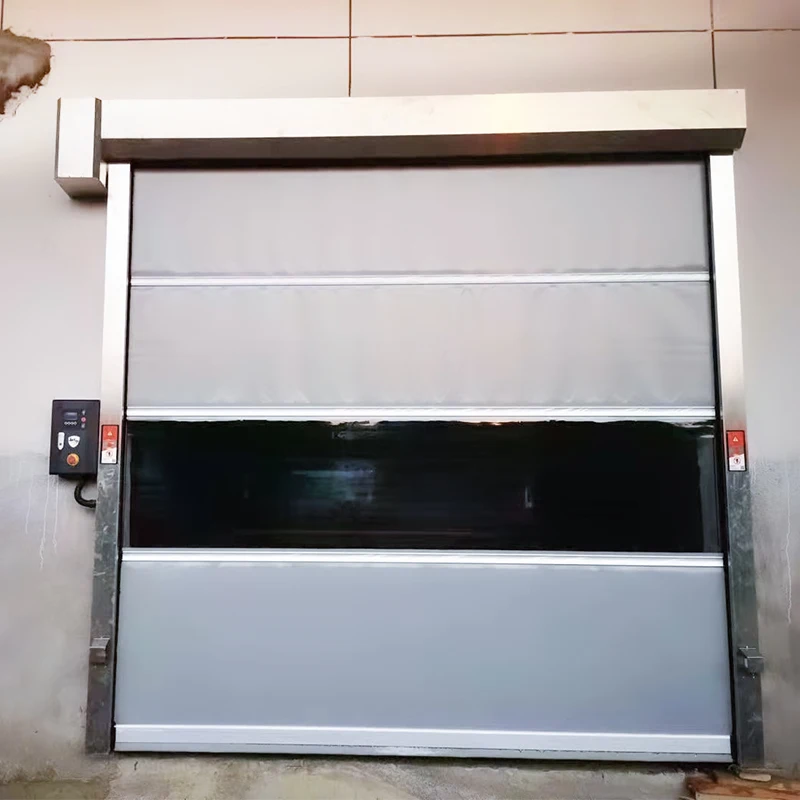 Rýchle dvere valcovacieho uzávierky High Speed ​​Open Close PVC Gate Curtain Outfus -odolný s oknom pre čistú miestnosť elektrický 220V motor