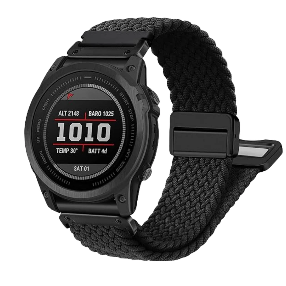 Rýchle fit 22 mm pružné hodinky s magnetickou sponou pre Garmin Fenix ​​7 7xpro Fenix ​​6 Fenix ​​5 Epix 2 Soft Loop Bracelet Band