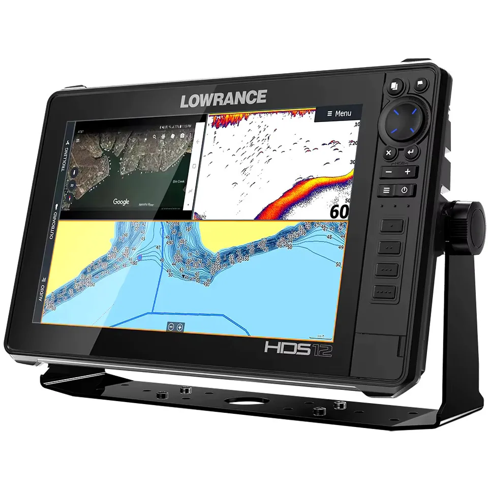 Rýchle preprava Lowrance HDS-12 Live Fyting Finder s aktívnym zobrazovaním 3-v-1 Transom Mount prevodník C-Map Pro Graf