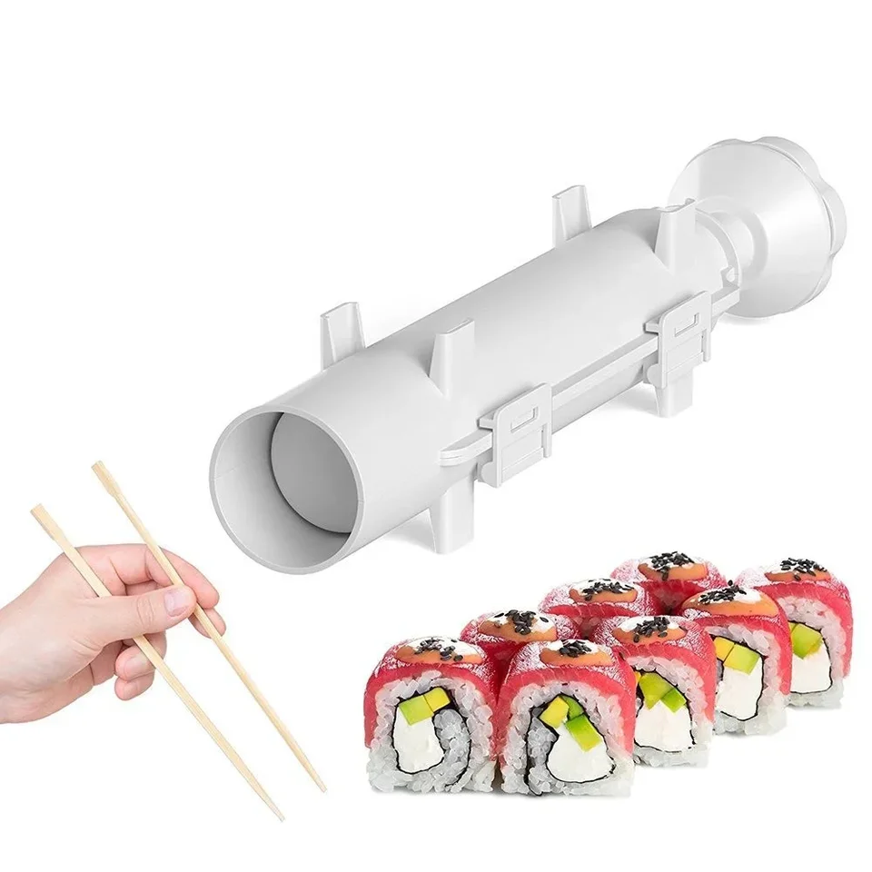 Rýchle sushi výrobca Roller Rice Fold Zelenina mäsa valcovanie gadget DIY Zariadenie Kuchynský náradie Japonský bazooka gadget