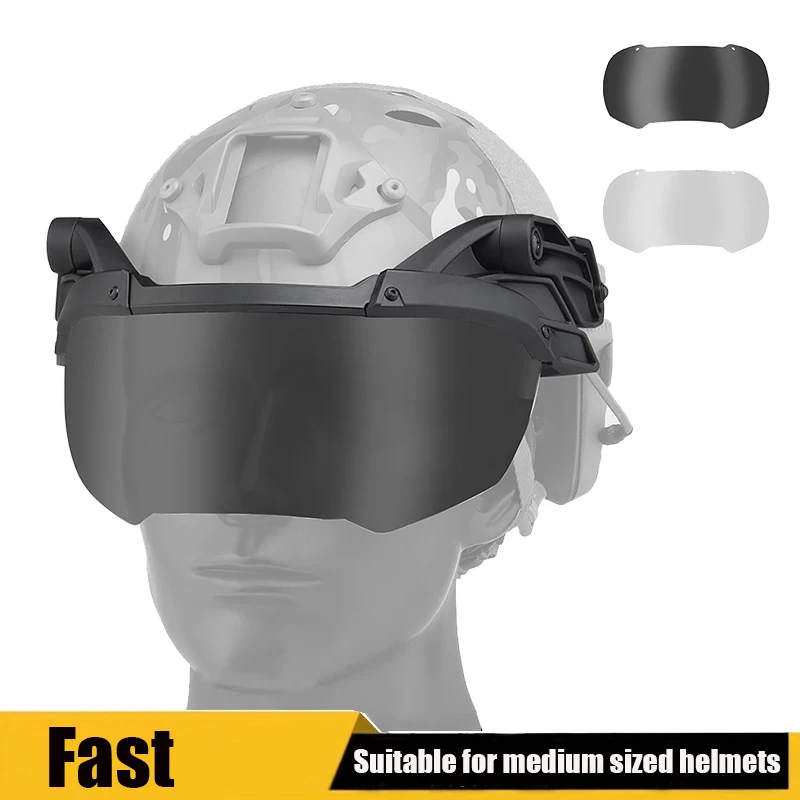 Rýchle taktické okuliare na prilbu s krachom, vetrové okuliare Hunting War Game Goggles Vojenské prilby Príslušenstvo