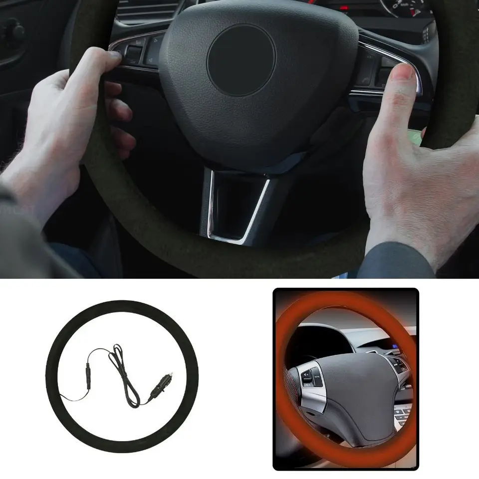 Rýchle teplo krytu volantu na volant Suedovu šmykľavku na rukáv