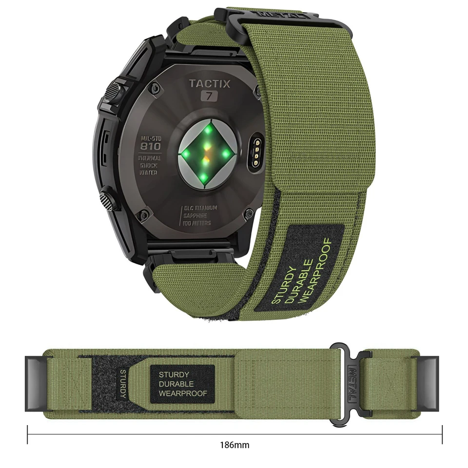 Rýchle vydanie 26/22 mm nylonové hodinové pásmo pre garmin inštinkt 2x taktika remienok Fenix ​​6x Pro 5x Plus 7x náhradný športový náramok