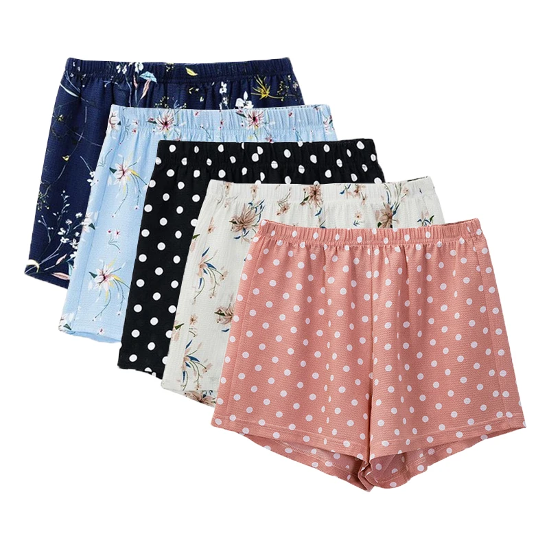 S-5XL kvetinové šifónové letné letné dámske šortky Príležitostné voľné polka dot Kórejské móda móda harajuku plážové dievčatá šortky
