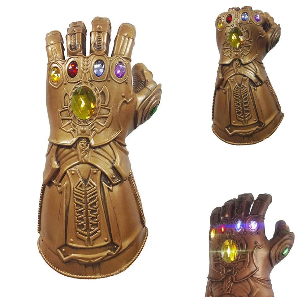 S farebným LED LED LIGHT UP COSPLAY FILM Postava super hrdina vtipný HALLOWEEN ľavá ruka rukavice karnevalová párty mardi gras hračky prop