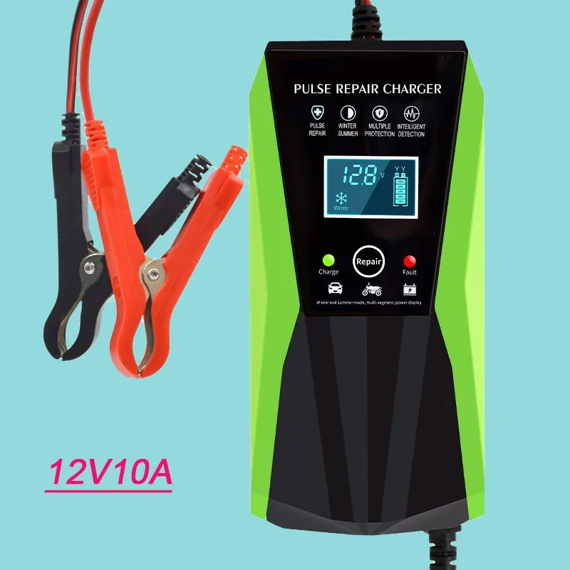 S LCD displejom nabíjačkou pulzov 12 V 10amotorcycle a nabíjačka batérií AGM GEL GEL GEL nabíjačku