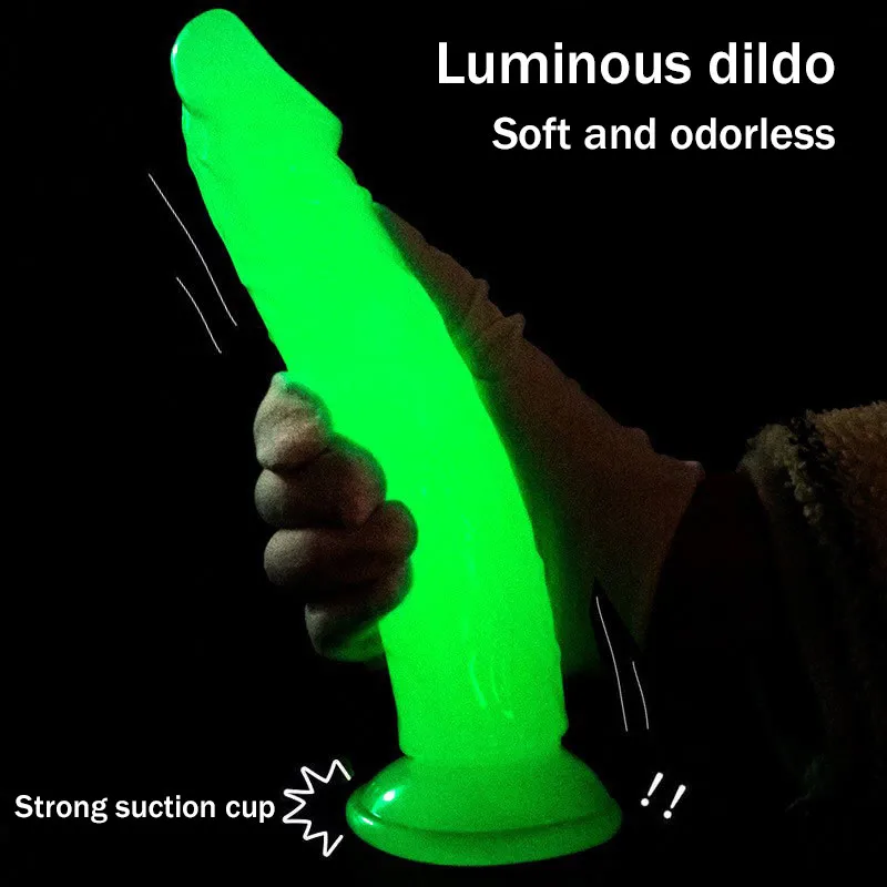 S/m/l/xl/xxl žiarivá simulácia dildo realistický penis pre ženy s prísavkovým pohárom pár erotických sexu pre dospelé hračky pre mužov hračky 4#