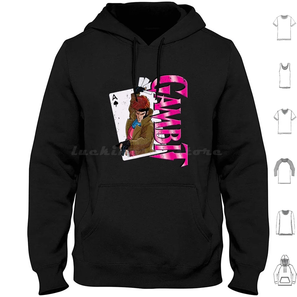 S Men gambi karty retro mikiny s dlhým rukávom x muži gambit retro fanúšikovia milenca x muži x muži fanúšikovia x Men milenec x muži