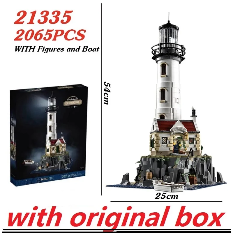 S originálnym boxom Electric Maják 21335 2065ks modelu Building Block Block Motorizované tehly hračky pre deti vianočné darčeky