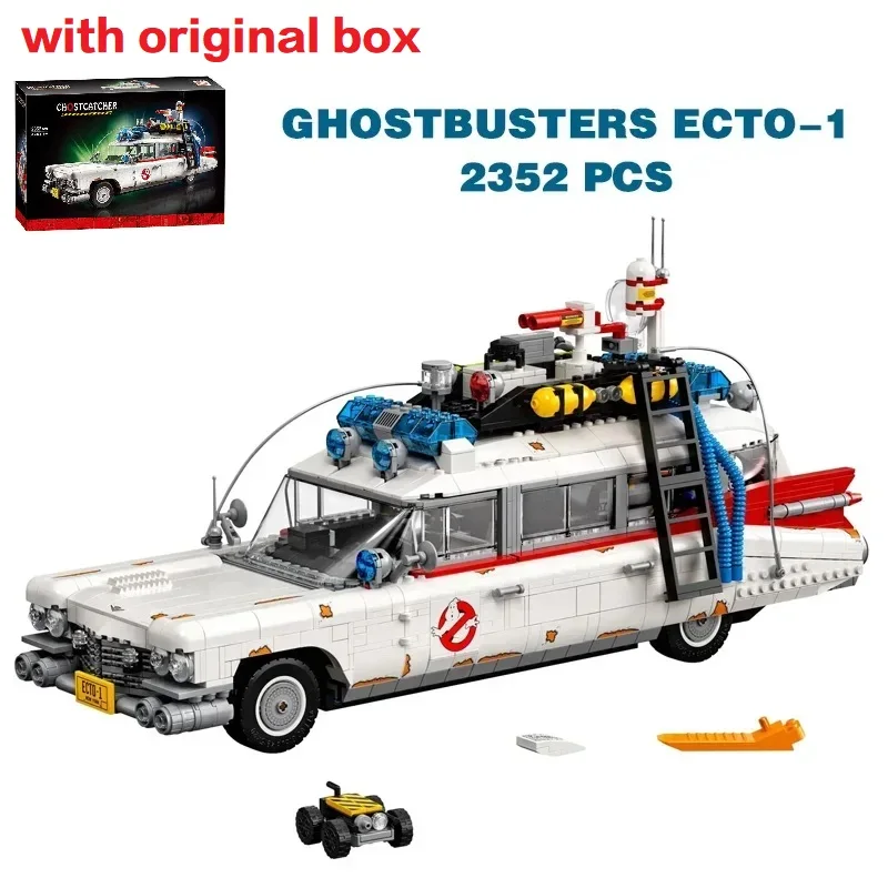 S originálnym boxom352 PCS ECTO-1 Kreatívny stavebný blok vozidla kompatibilný s 10274 tehly