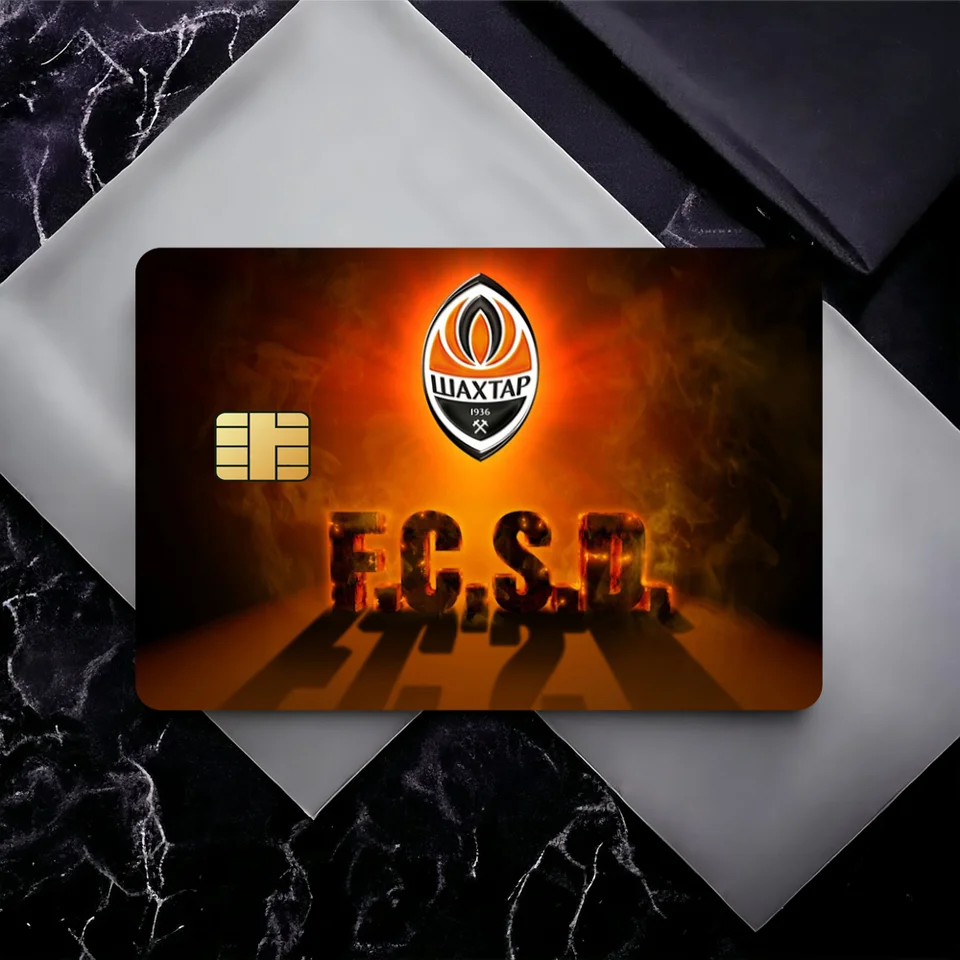 S-Shakhtar D-Donetsk Logo Bank Kreditné karty z autobusu Cool dekorácie vodotesná 4ks karta