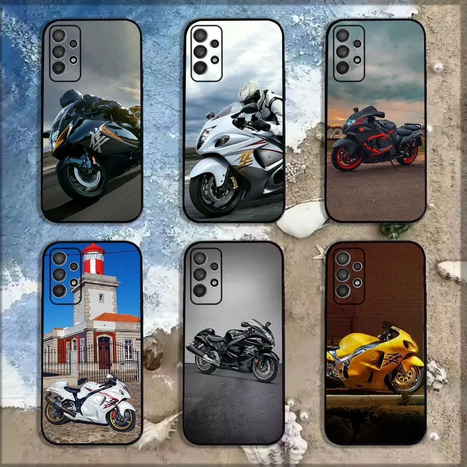 S-Suzuki Hayabusa GSX 1300 R Pasce automobilu pre Samsung Galaxy A13, A21S, A22, A31, A32, A52, A53, A71, A80, A91 Soft Soft Black Shell