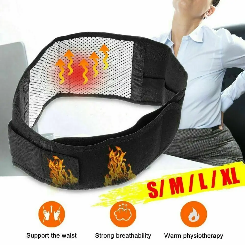 S-XL nastaviteľné samoliečba Magnetická terapia Zadná podpora Brace Remeň Lumbar dolný pás dvojitý úľavu od bolesti Zdravotná starostlivosť