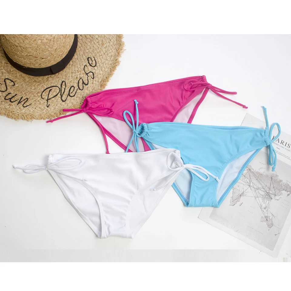 S-xxxl viacfarebná lacná bandáž Basic Bikinis tanga brazílska plavky ženy spodná 2024