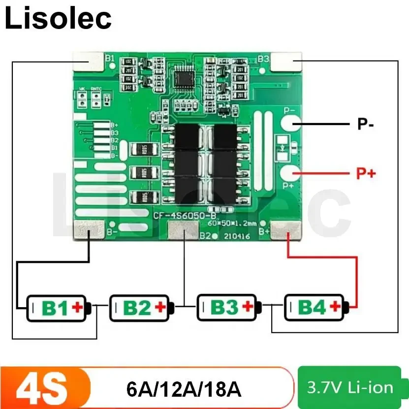 S zostatkom 4S BMS 6A 12A 18A Modul nabíjanie nabíjačku 12 V BMS 14,8V 18650 21700 Litium Litium Battery pre náradie