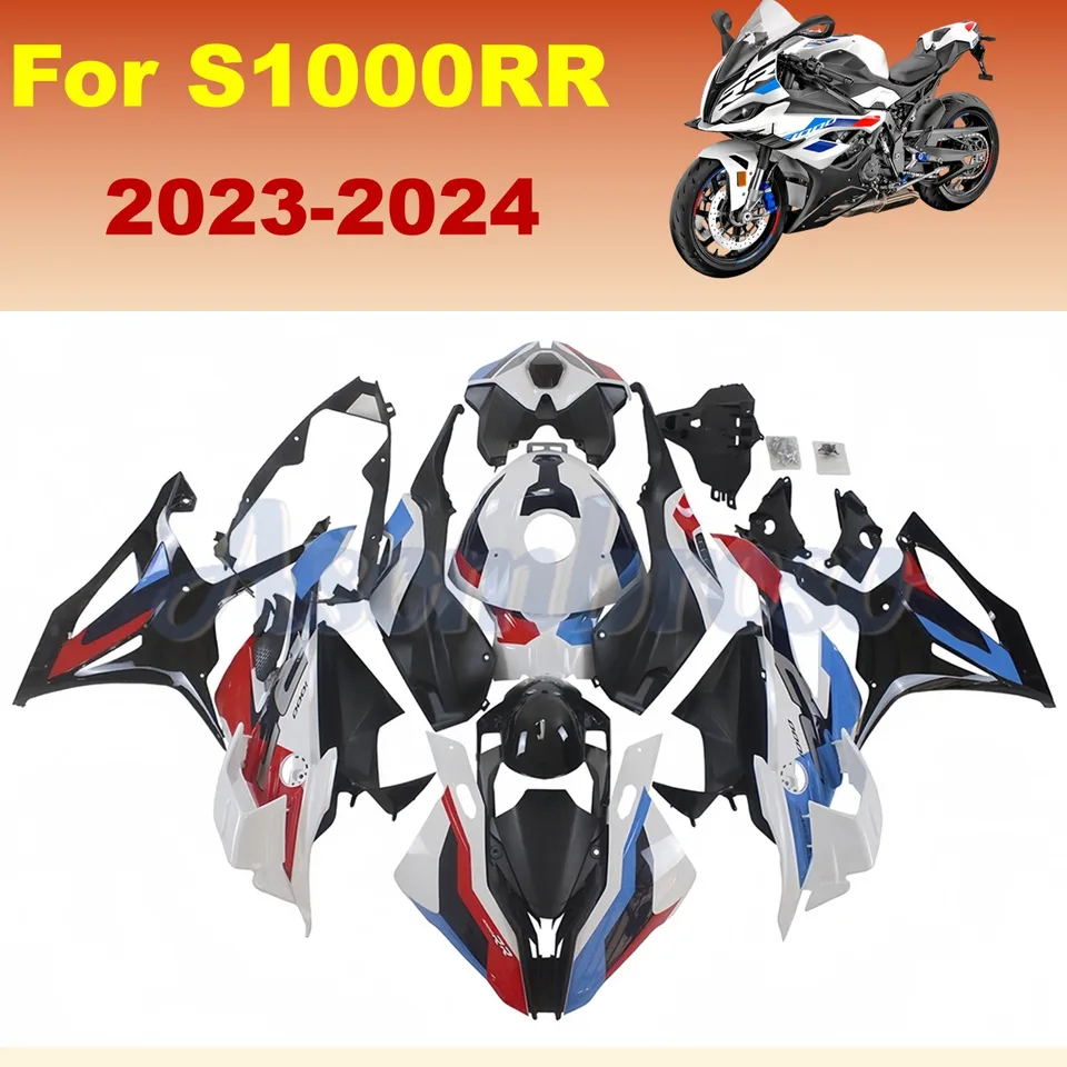 S1000RR Full Faquing Abs Injekcia Kosta Kady Kit kryty Fender Panels SHELL Cover pre BMW 2023 2024 MOTOBIKE ČASŤ