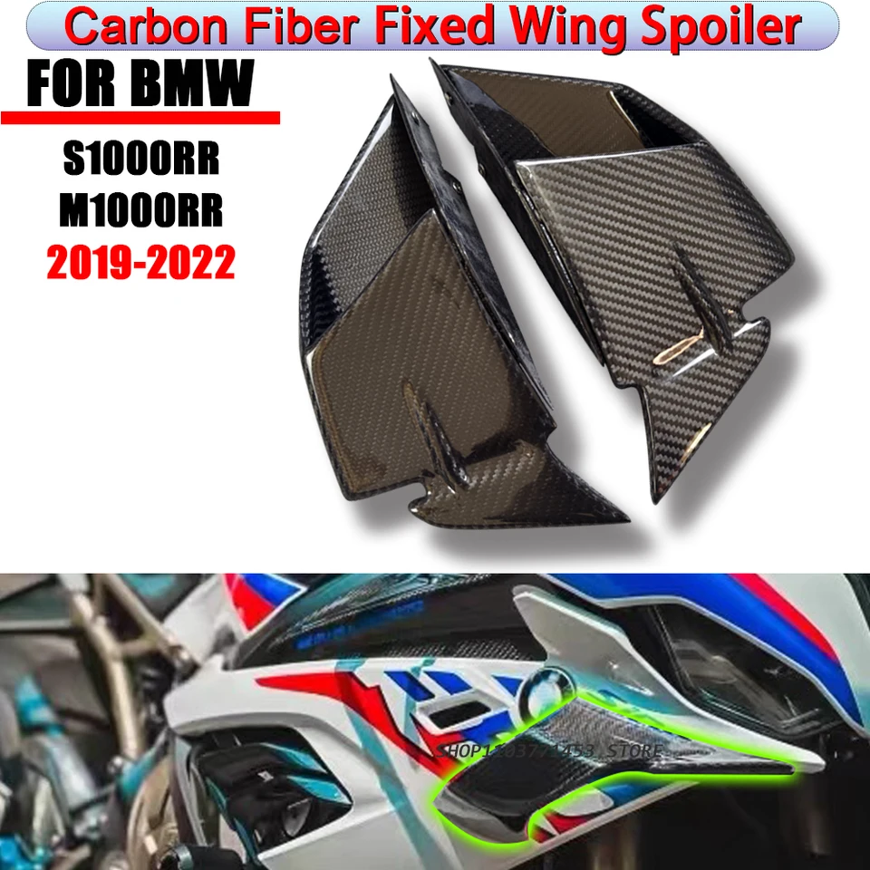 S1000RR Winglety z uhlíkových vlákien Nové pre BMW S1000 RR 2019-2022 M1000RR 2020-2023 Bočné panely Fixované krídla Motocykel Motocykle upravené