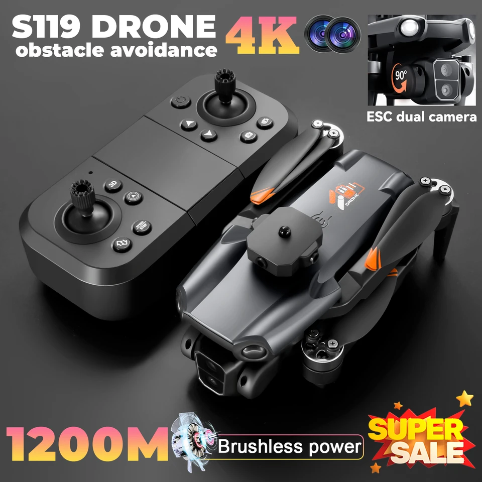 S119 Max Drone 8K HD Camera široký uhol optického toku 360 ° laserová prekážka vyhýbanie