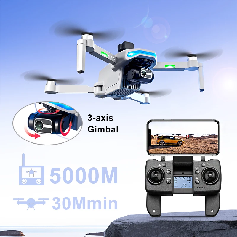 S135 RC Dron s fotoaparátom 5G WiFi 8K HD Dual Camera 360 laserová prekážka vyhýbanie sa tromi osami