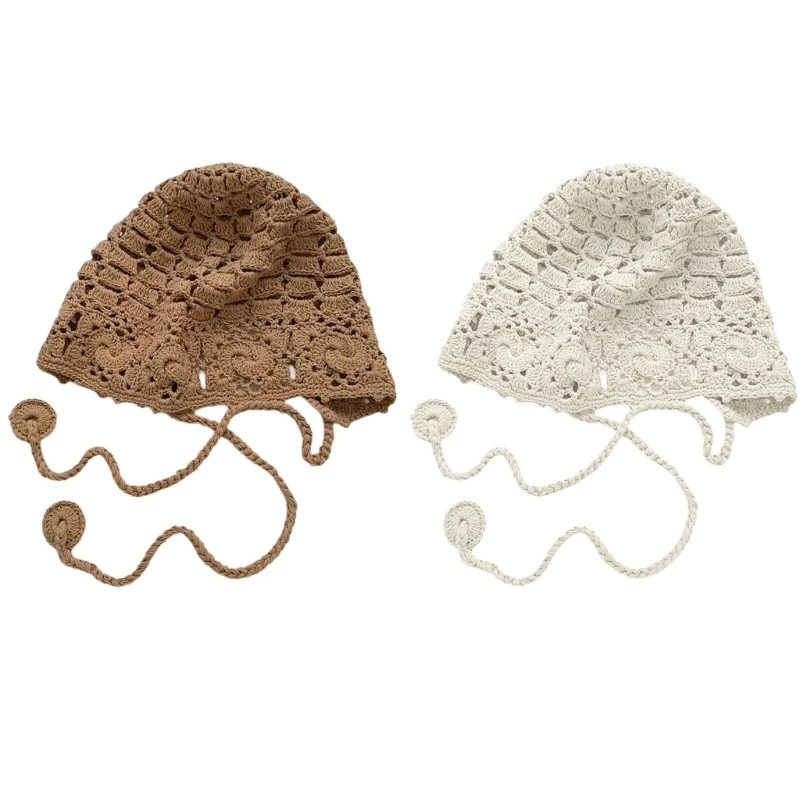 S1Y1 ručne vyrábaný klobúk ručný klobúk Cloche Hollow pre hudobný festival Simple Cloche Pullover Hat