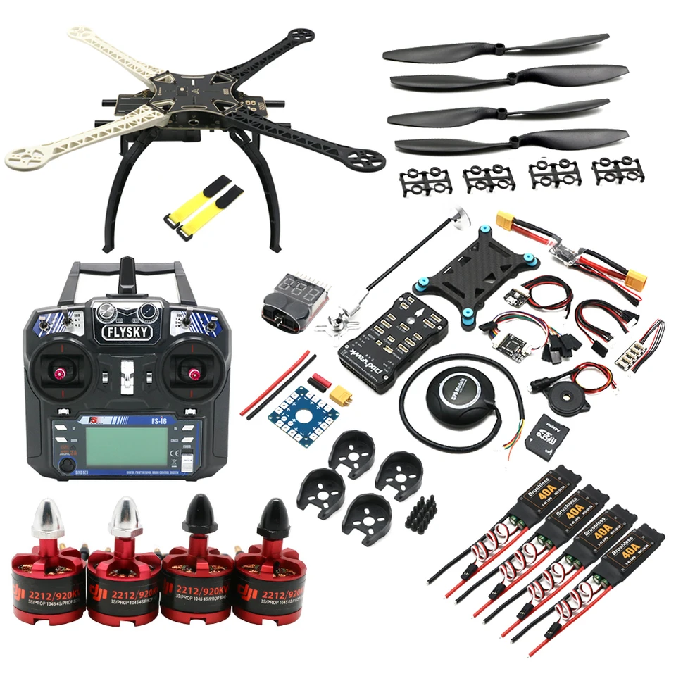 S500 500 mm viacerý rotorový rám PCB PIXhawk PX4 PIX 2.4.8 32bitový letový ovládač M8N GPS Flysky FS I6 2212 920KV MOTOR 1045 PROP