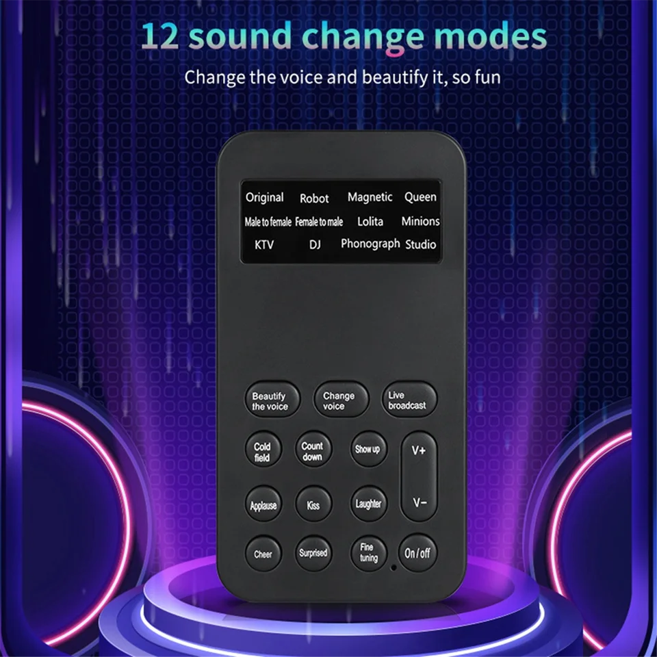 S9 Voice Changer 12 Manažér hlasu s nastaviteľnými hlasovými funkciami počítačový počítač zvukovú kartu Mic Tool