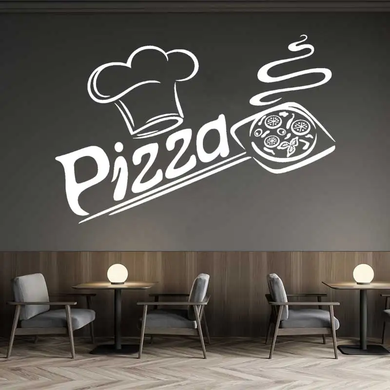 SA Italian Pizzeria Restaurant Vinyl Wall Sticker Kitchen Dvere Showcase Window Glass Shop Recruit Interiér Nálepka nástenná maľba darček 4
