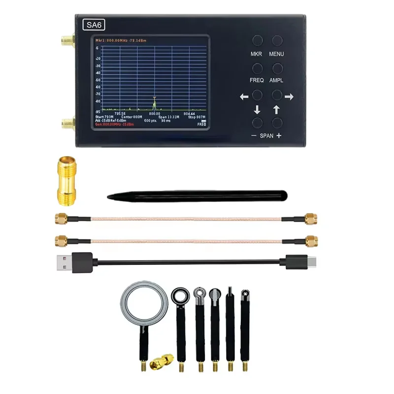 SA6 HTOOL prijímací ručný analyzátor SIGNAL ANALYZER SIGNAL TREFIE Magnetické pole Anténu EMC s nízkym šumom Zosilňovač signálu