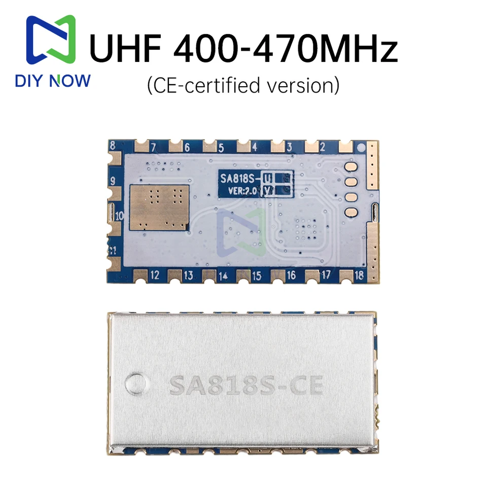 SA818S hlasový transceiver modul 1W Wireless Analog Intercom Modul 400-470MHz Vysoký príjem RF Zosilňovač RF