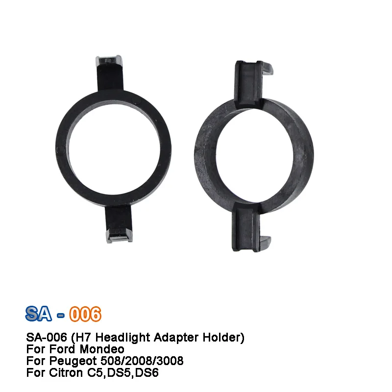 Saarmat 2*Kusy H7 LED LED Držiak držiaka adaptéra pre PEUGEOT 508 2008 3008 a Nová základňa adaptéra pracky na palube Mondeo